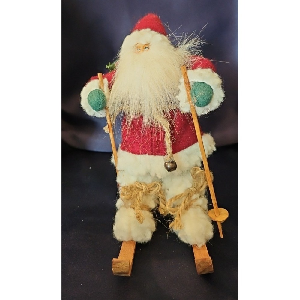 Vntg ,Santa on Ski's,‎ Detailed boots, coat, pants, ski's and poles